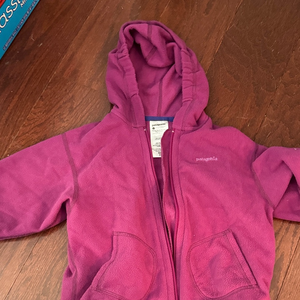 Patagonia Kids' Magenta Fleece Hoodie